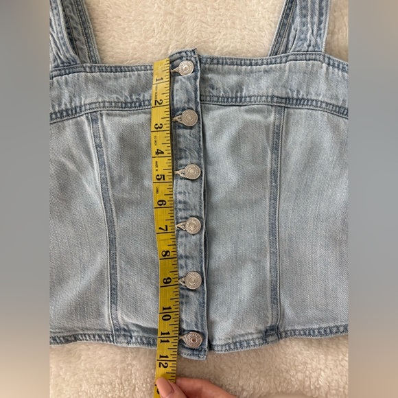Levi's Light Blue Women's Denim crop top sz S - Picture 8 of 13